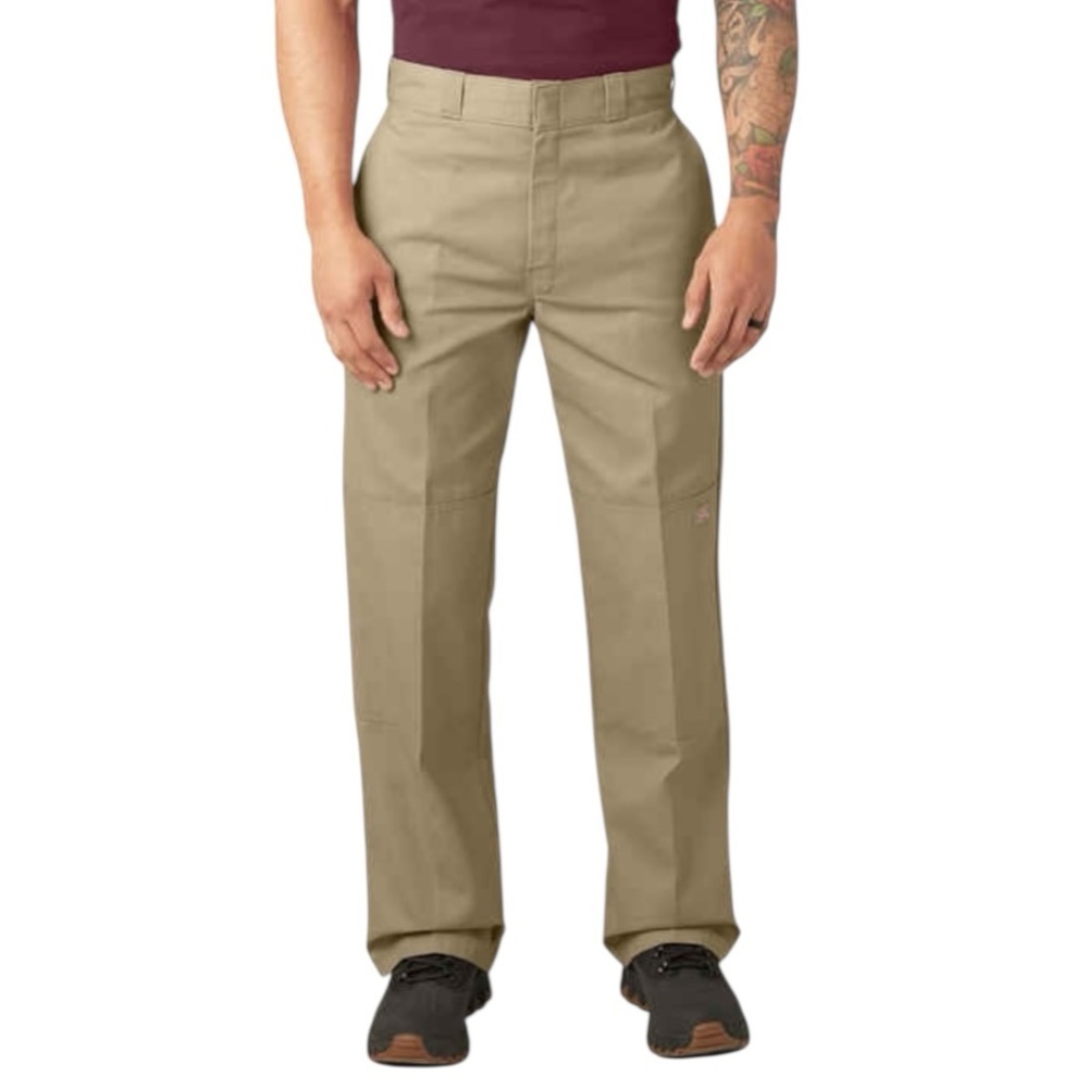Dickies Men's Loose Fit Re-enforced Straight Leg 40x30 khaki work pants utility